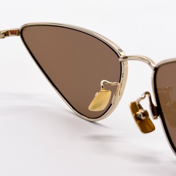 NEW SAINT LAURENT SL 487 003 WOMEN GOLD BROWN SUNGLASSES SAINT LAURENT SL487 003 main image 8